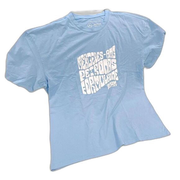 Officially licensed Mercedes Benz F1 T-Shirt Large AMG Petronas Blue - Picture 1 of 4